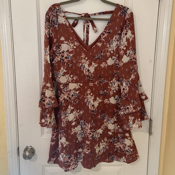 Autumn/Winter Bell Sleeve Mini Dress Size M - Picture 6 of 11